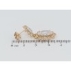 Серьги Xuping Позолота 18K пусеты Два цветочка с кристаллами фото №2