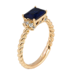Кольцо Xuping Позолота 18K Синий фианит с цирконием фото №2