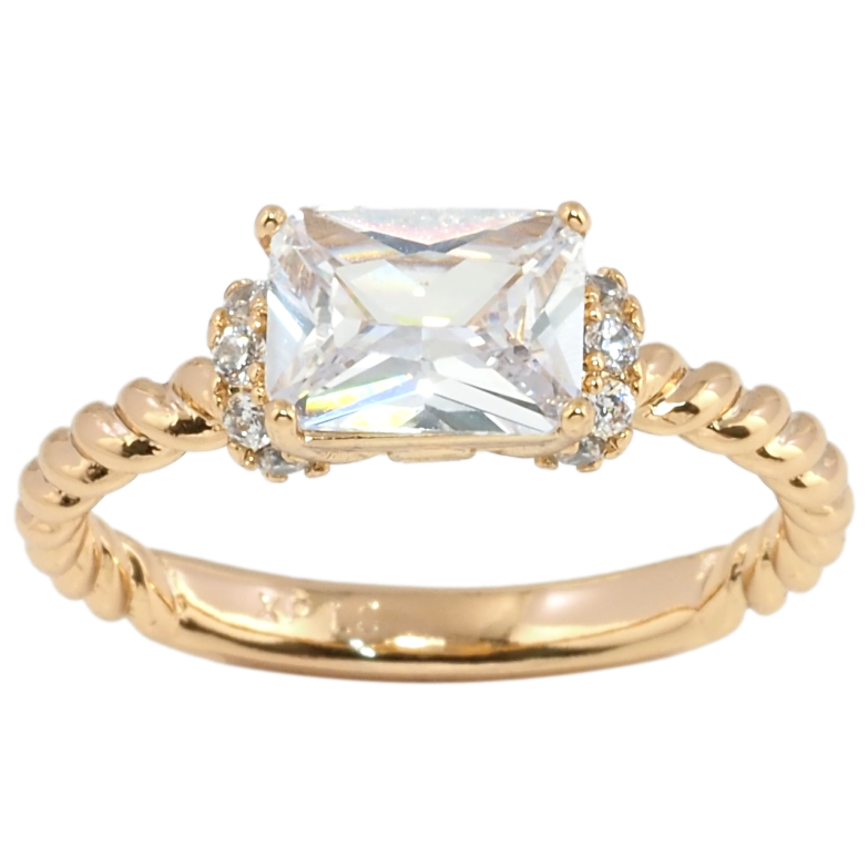 Каблучка Xuping Позолота 18K Фіаніт з цирконієм фото №19