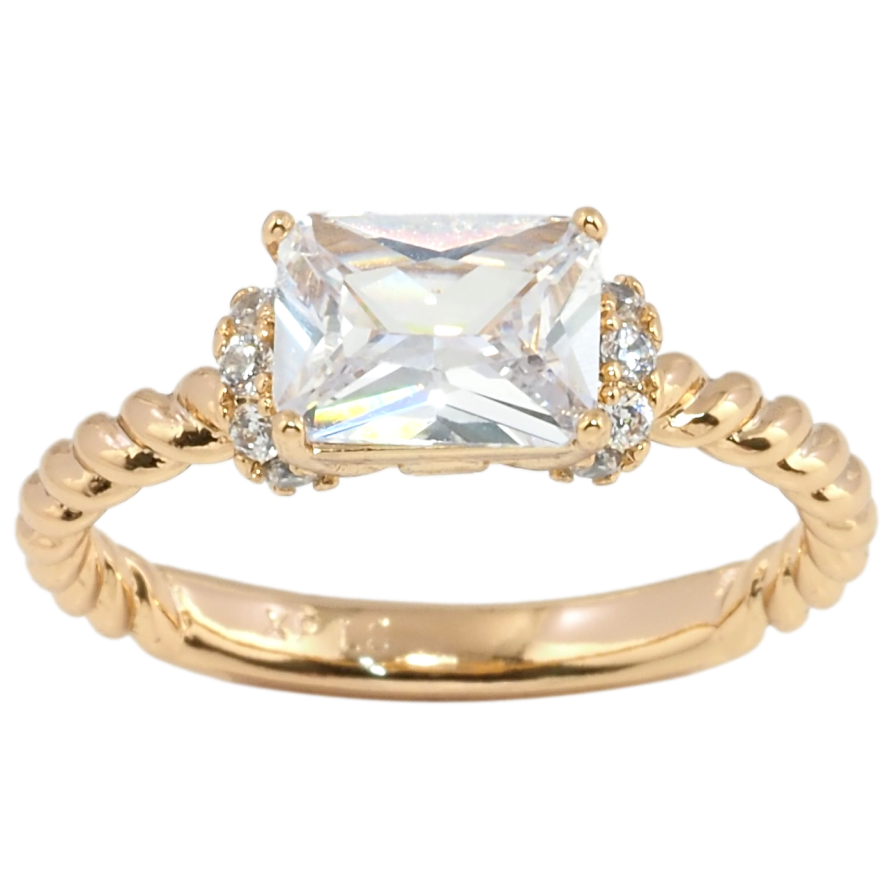 Кольцо Xuping Позолота 18K Фианит с цирконием фото №1