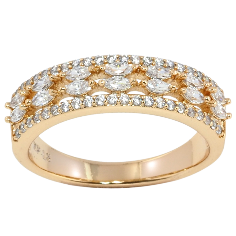 Кольцо Xuping Позолота 18K Инкрустация цирконием фото №1