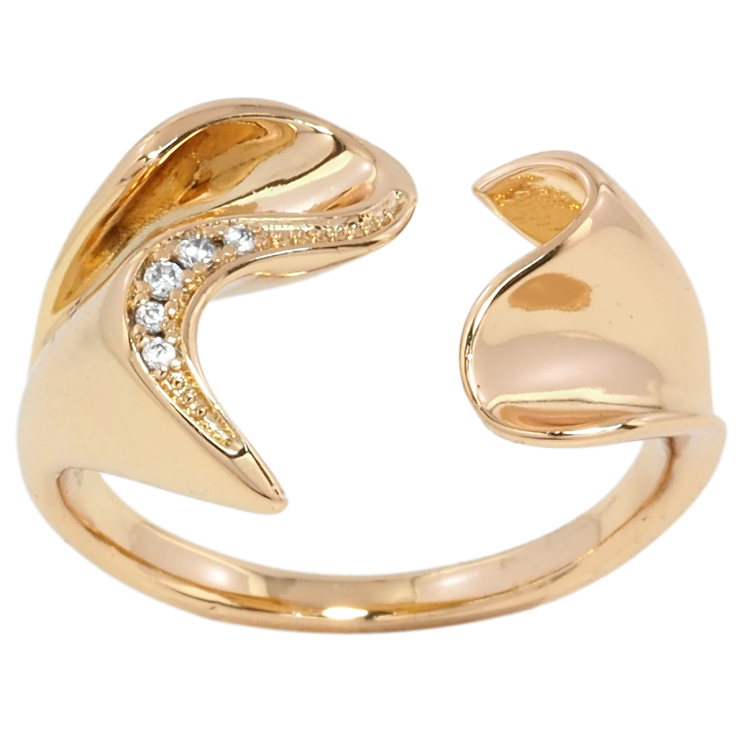 Кольцо Xuping Позолота 18K Декоративный узор с цирконием фото №23