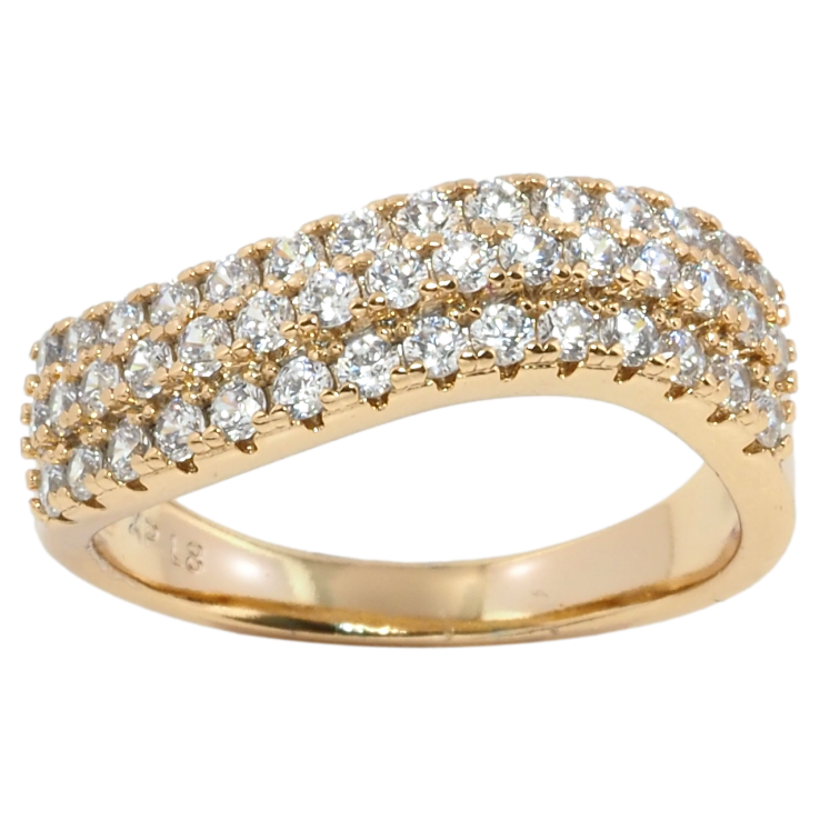 Кольцо Xuping Позолота 18K Инкрустация цирконием фото №9