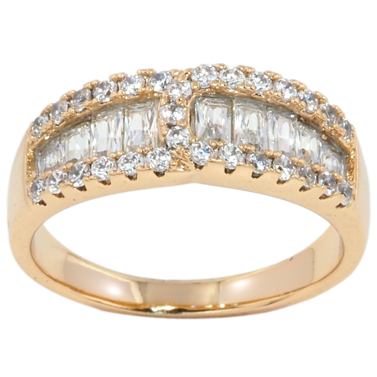 Кольцо Xuping Позолота 18K Инкрустация цирконием фото №13