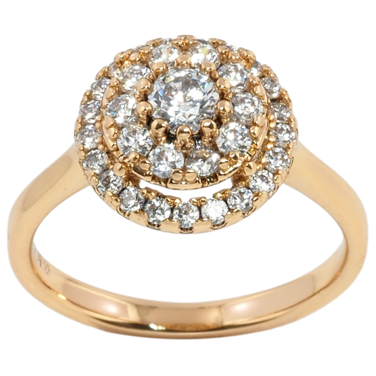 Кольцо Xuping Позолота 18K Инкрустация цирконием фото №22