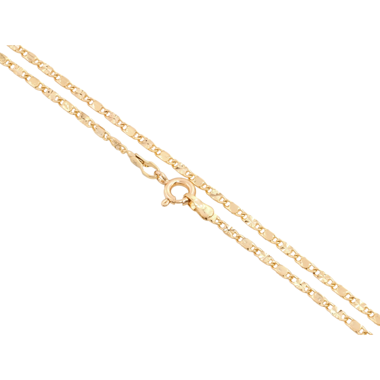 Цепочка Xuping Позолота 18K Плетение Морская цепь с узором длина 45см х 2мм фото №1