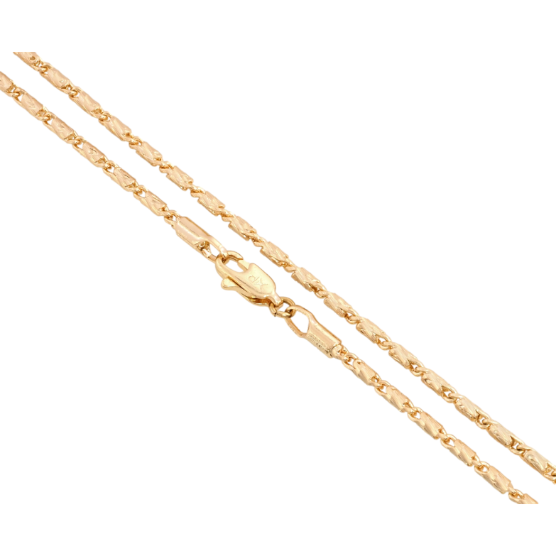 Цепочка Xuping Позолота 18K Плетение Бочонки длина 45см х 2мм фото №1