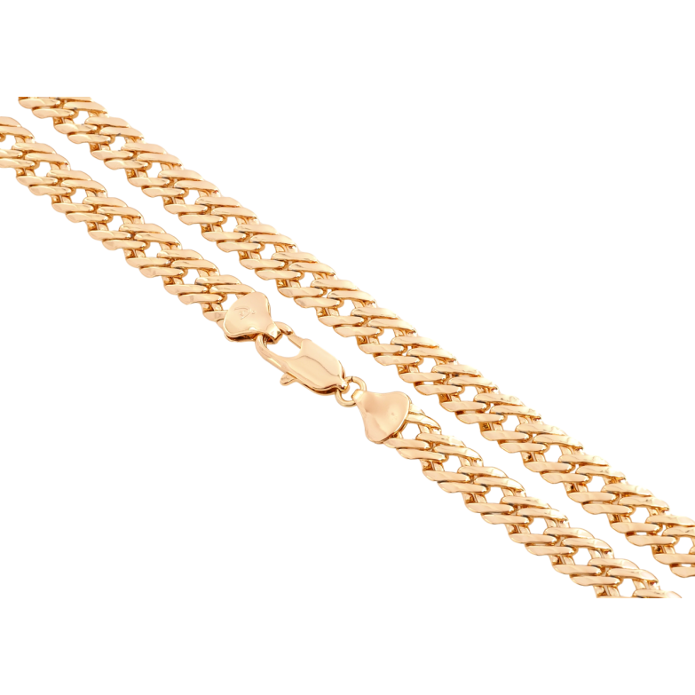 Цепочка Xuping Позолота 18K Плетение Двойной Ромб длина 49см х 8мм фото №5