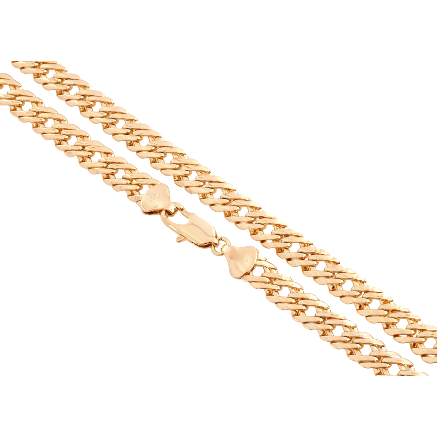 Ланцюжок Xuping Позолота 18K Плетіння Подвійний Ромб довжина 49см х 8мм фото №1