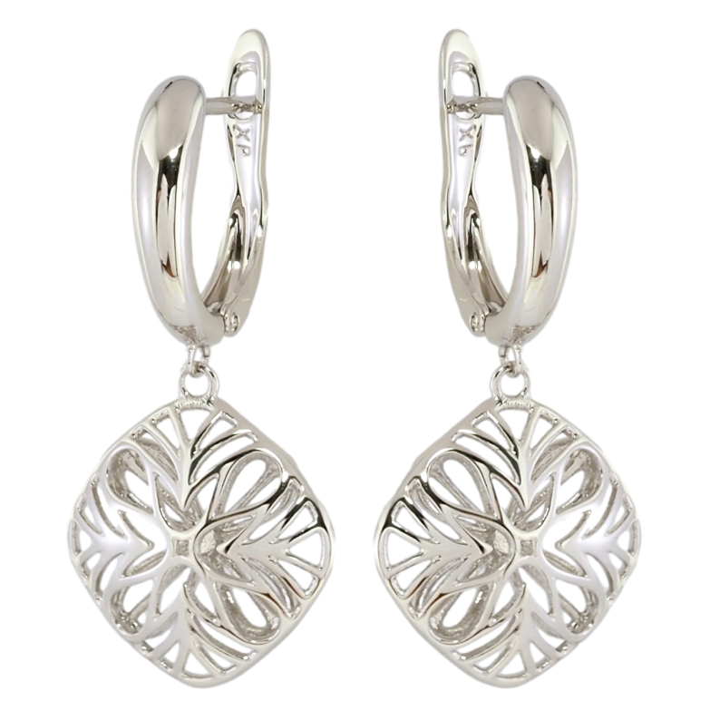 Сережки Xuping Родій англійський замок Різьблені підвіски фото №1