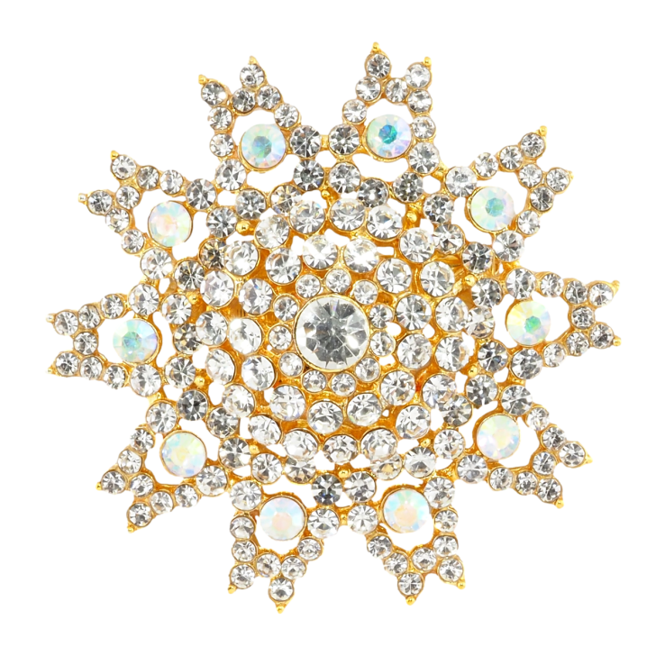 Брошка Сніжинка зі стразами фото №25