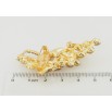 Брошка Квіткове гроно з золотистими стразами фото №2