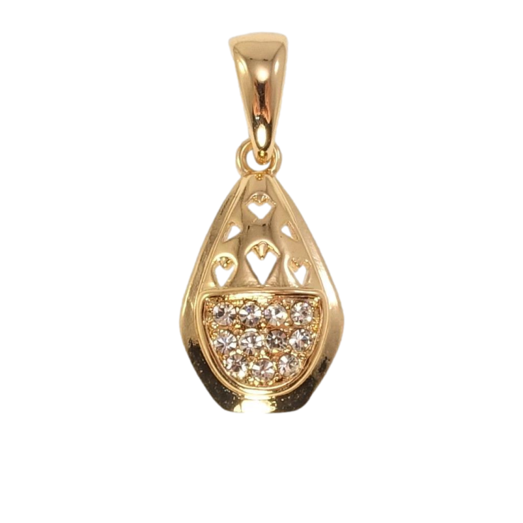 Кулон Fallon Позолота 18K Декоративна крапля з цирконієм фото №22 Кулон Fallon Позолота 18K Декоративна крапля з цирконієм фото №22