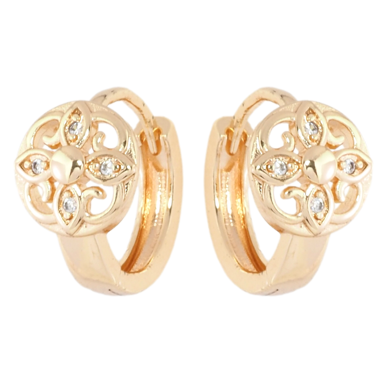 Сережки Xuping M&L Колір 18K колечка Декоративні квіточки фото №1