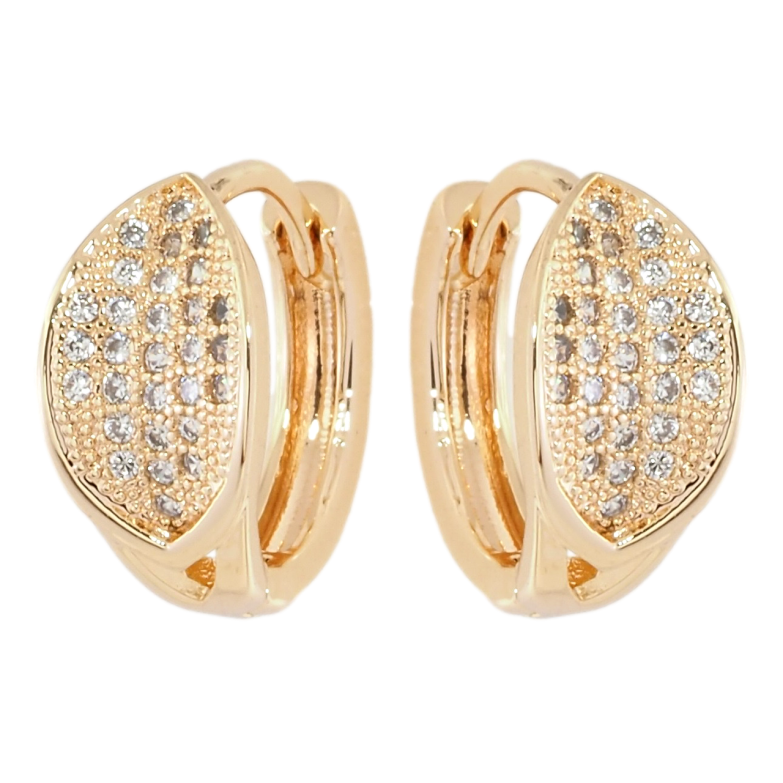 Сережки Xuping M&L Колір 18K колечка Інкрустація цирконієм фото №1