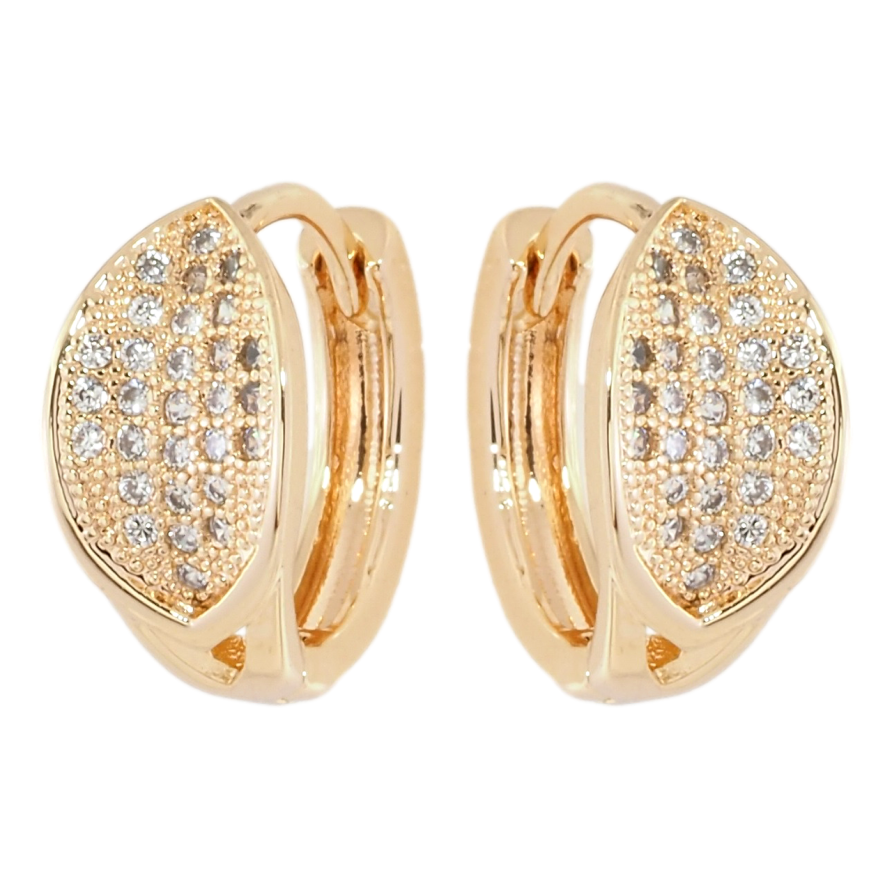 Серьги Xuping M&L Цвет 18K колечки Инкрустация цирконием фото №1