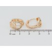 Серьги Xuping M&L Цвет 18K колечки Узор с цирконием фото №2