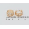 Серьги Xuping M&L Цвет 18K колечки Греческий узор с дорожкой циркония фото №2