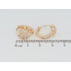 Серьги Xuping M&L Цвет 18K колечки Цветочки с цирконием фото №2