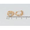 Серьги Xuping M&L Цвет 18K колечки Ажурный узор с фианитом фото №2