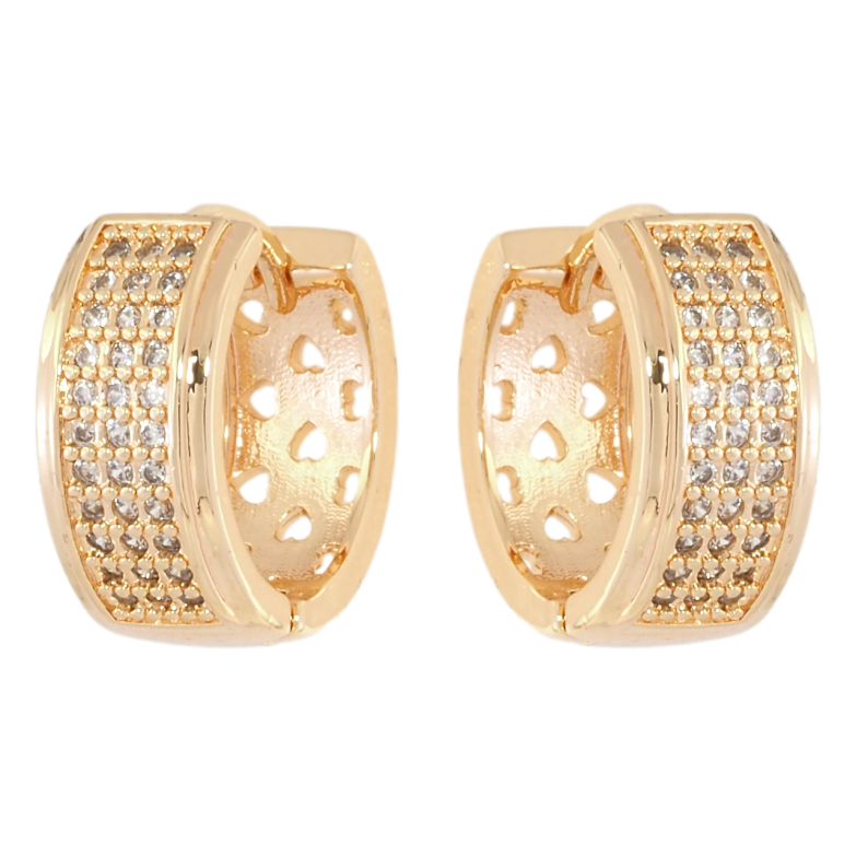 Сережки Xuping M&L Колір 18K колечка Інкрустація цирконієм фото №1