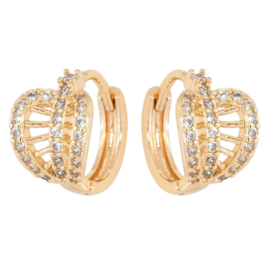 Серьги Xuping M&L Цвет 18K колечки Декоративный узор с цирконием фото №1