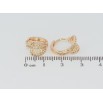 Серьги Xuping M&L Цвет 18K колечки Декоративный узор с цирконием фото №2