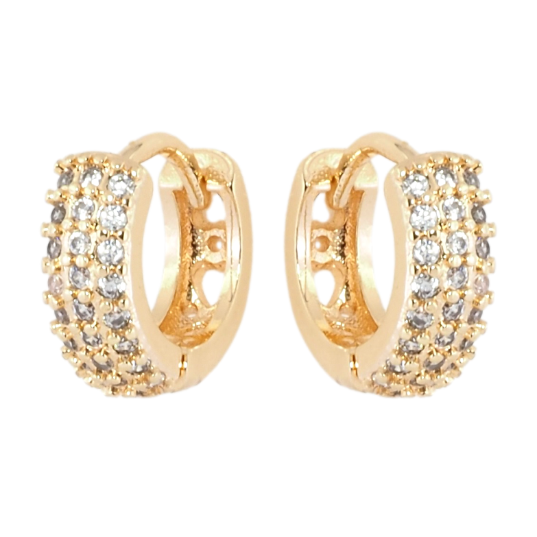 Сережки Xuping M&L Колір 18K колечка Інкрустація цирконієм фото №1