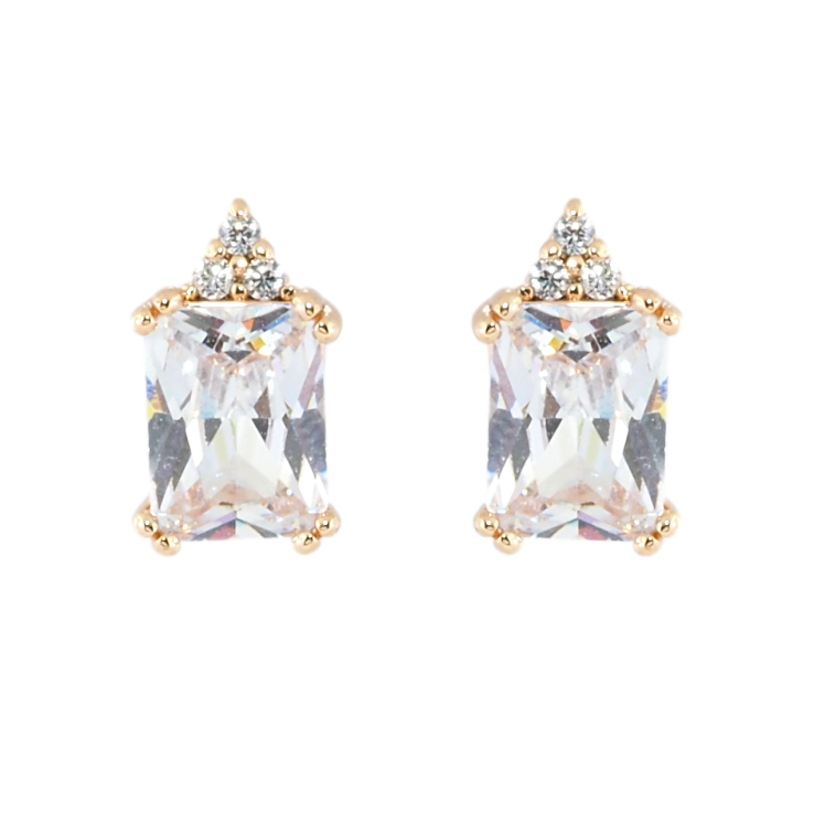 Серьги Xuping M&L Цвет 18K пусеты Фианиты фото №7