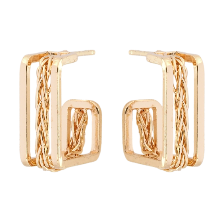 Сережки Xuping M&L Колір 18K пусети Декоративні дуги фото №1