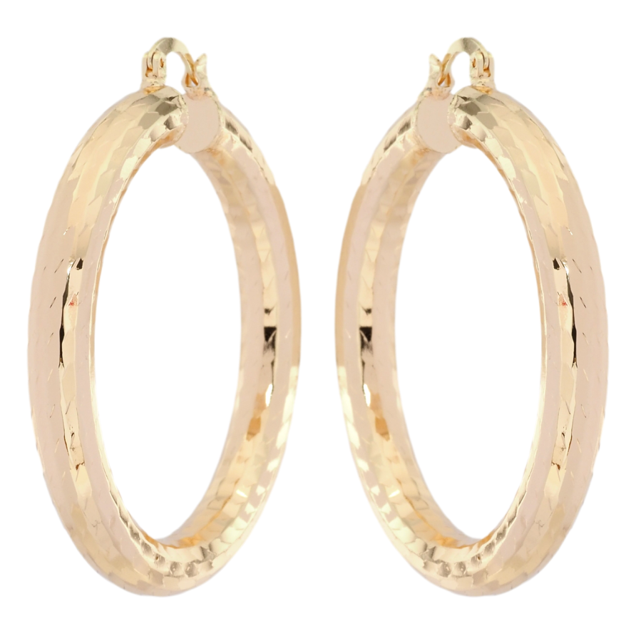 Серьги Xuping M&L Цвет 18K кольца (конго) Объемные с узором ø 5см фото №1