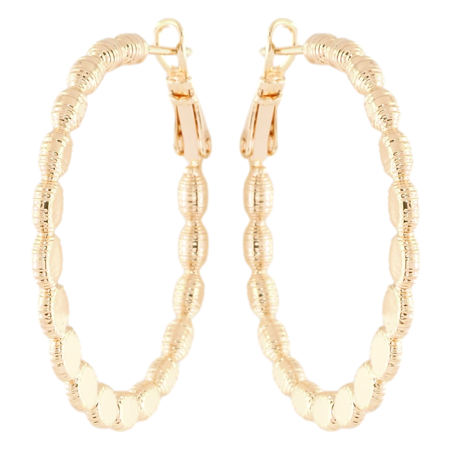 Серьги Xuping M&L Цвет 18K кольца (конго) Декоративный узор ø 4см фото №1