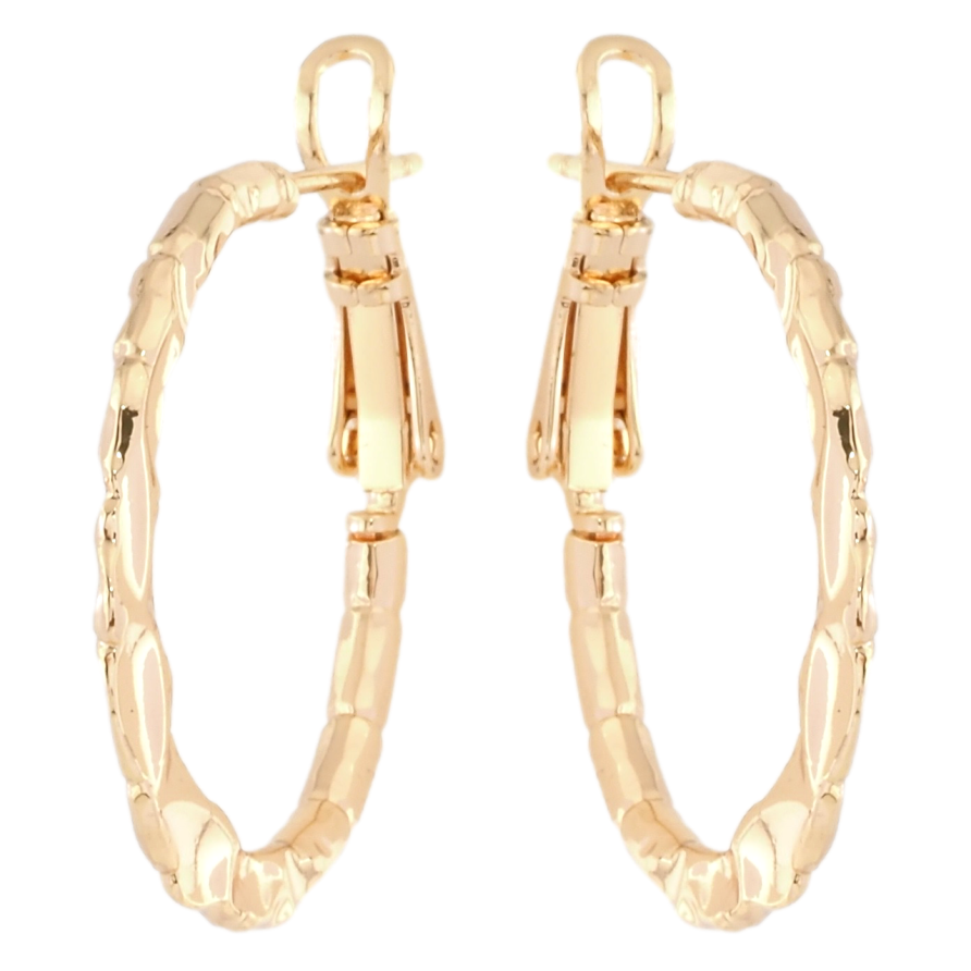 Серьги Xuping M&L Цвет 18K кольца (конго) Декоративный узор ø 2.5см фото №1