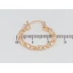 Сережки Xuping M&L Колір 18K кільця (конго) Декоративний візерунок ø 2.4см фото №2