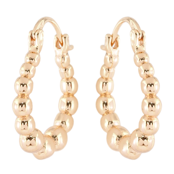 Серьги Xuping M&L Цвет 18K кольца (конго) Декоративный узор ø 2см фото №25