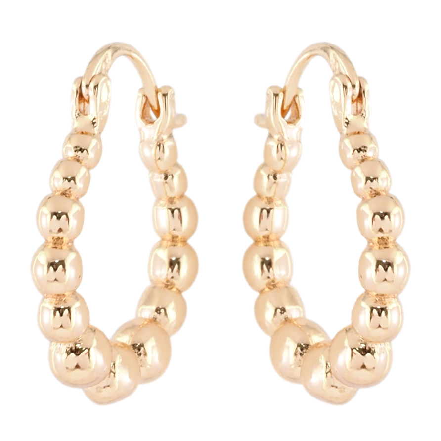 Серьги Xuping M&L Цвет 18K кольца (конго) Декоративный узор ø 2см фото №1