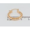 Сережки Xuping M&L Колір 18K кільця (конго) Декоративний візерунок ø 2.2см фото №2