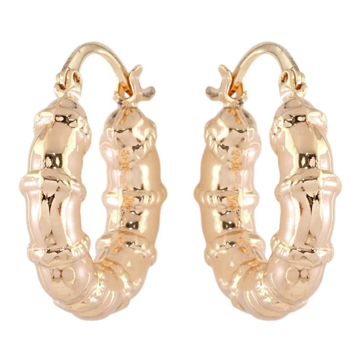 Серьги Xuping M&L Цвет 18K кольца (конго) Объемные с узором ø 2.5см фото №22