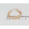 Серьги Xuping M&L Цвет 18K кольца (конго) Декоративный узор ø 2.4см фото №2