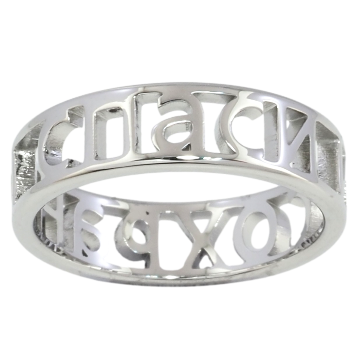 Каблучка Xuping TTM Stainless Steel Колір Родій Спаси та Збережи, шир. 6мм фото №19