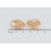 Сережки Xuping M&L Колір 18K замок-шпилька Сердечка з різьбленим візерунком фото №2 Сережки Xuping M&L Колір 18K замок-шпилька Сердечка з різьбленим візерунком фото №2