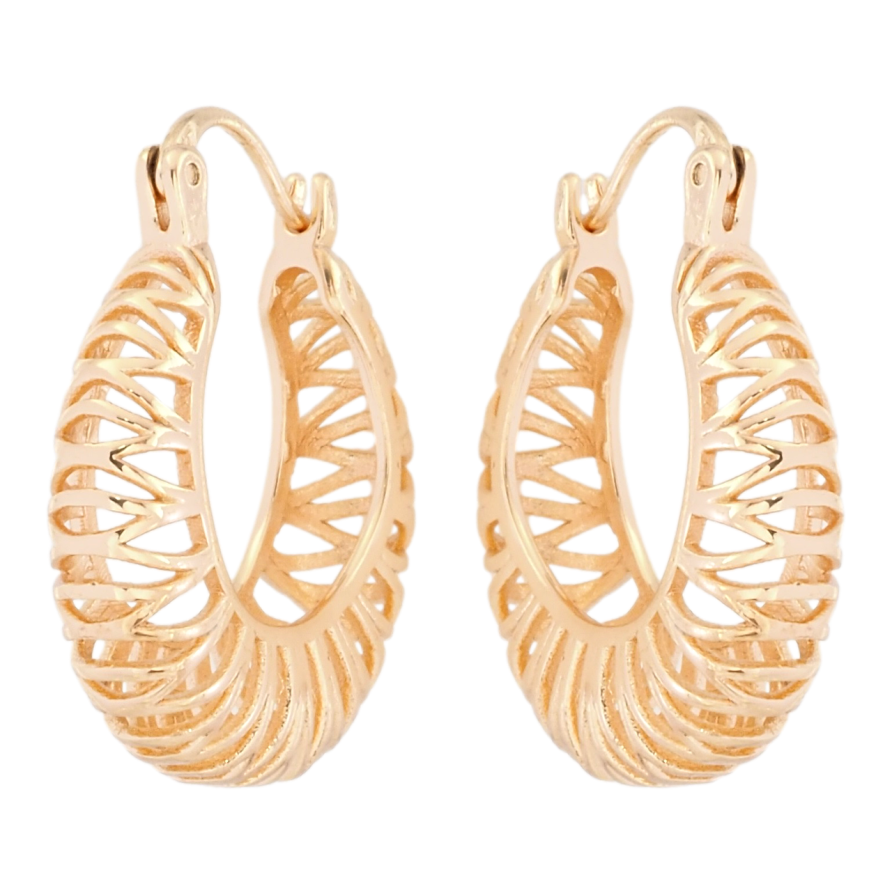 Сережки Xuping M&L Колір 18K замок-шпилька Різьблений орнамент фото №1