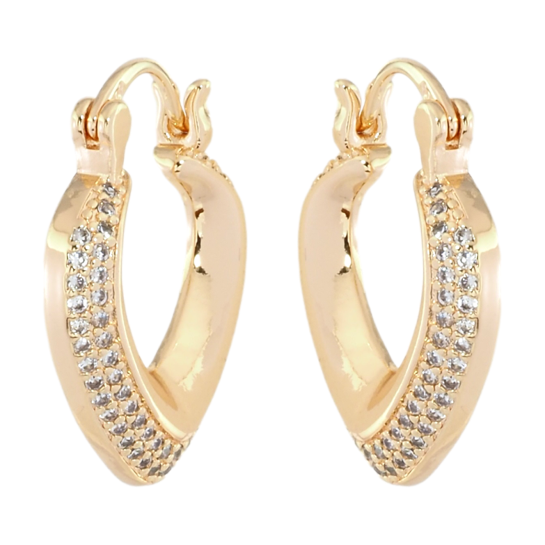 Сережки Xuping M&L Колір 18K замок-шпилька Інкрустація цирконієм фото №1 Сережки Xuping M&L Колір 18K замок-шпилька Інкрустація цирконієм фото №1