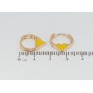 Серьги Xuping Позолота 18K колечки Сердечки с желтой эмалью фото №2
