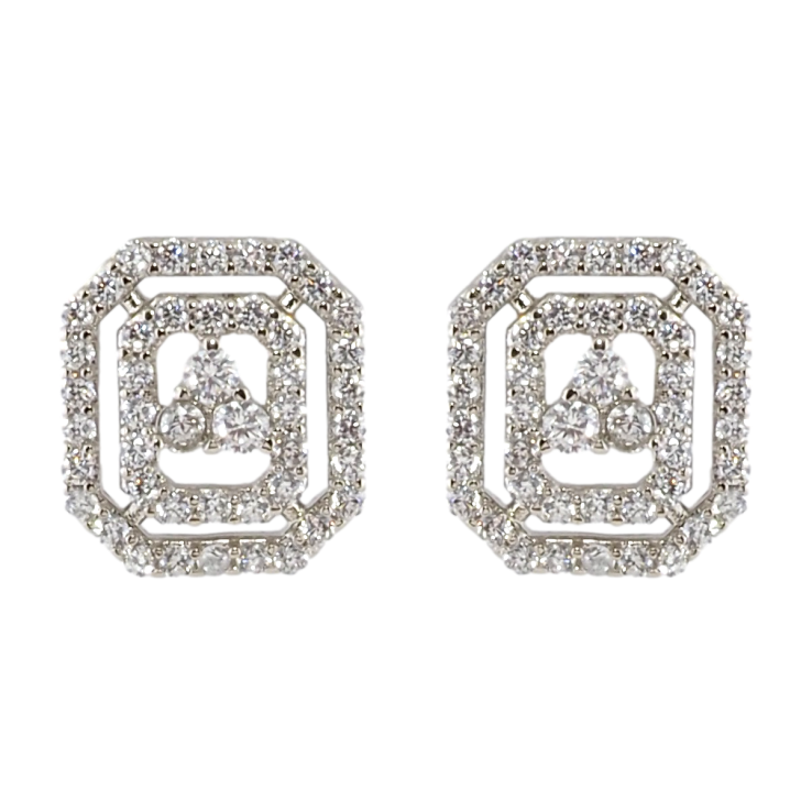 Серьги Xuping Родий пусеты Инкрустация цирконием фото №5 Серьги Xuping Родий пусеты Инкрустация цирконием фото №5