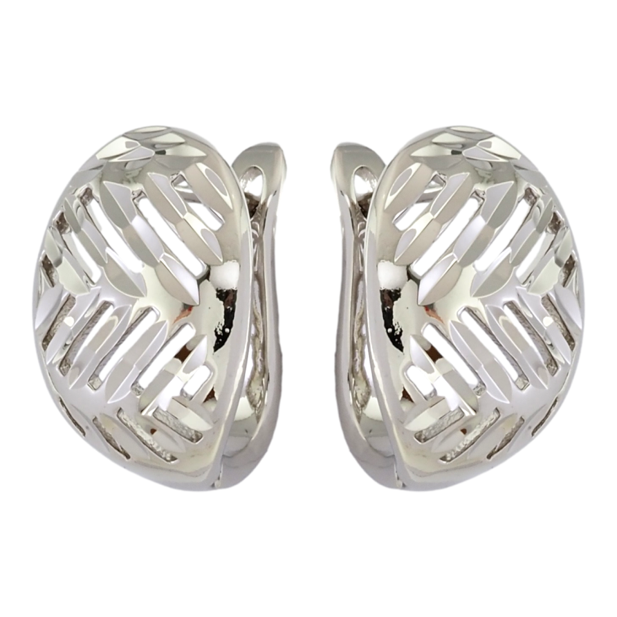 Серьги Xuping Родий английский замок Резной орнамент фото №1