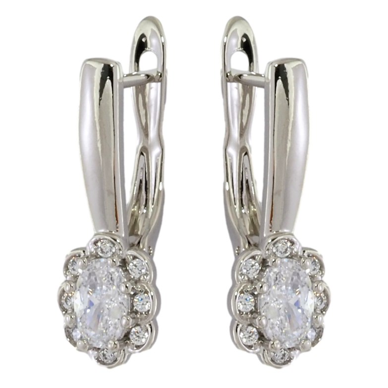 Серьги Xuping Родий английский замок Декоративные цветочки фото №1