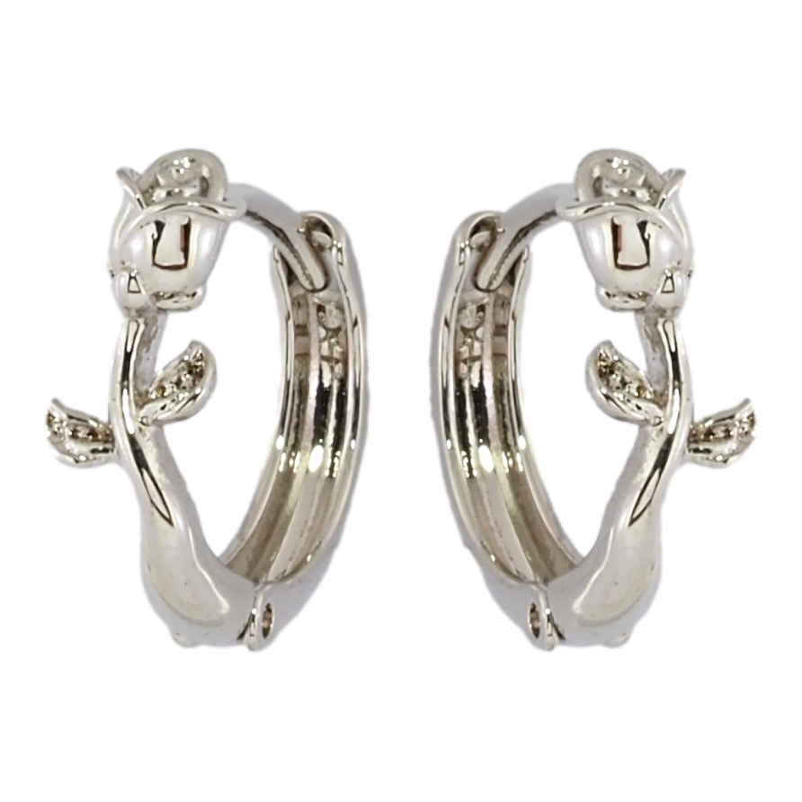 Серьги Xuping Родий колечки Цветочки фото №1