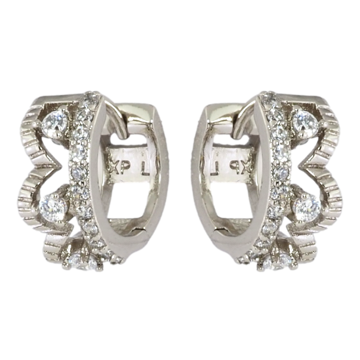 Серьги Xuping Родий колечки Декоративный узор с цирконием фото №24