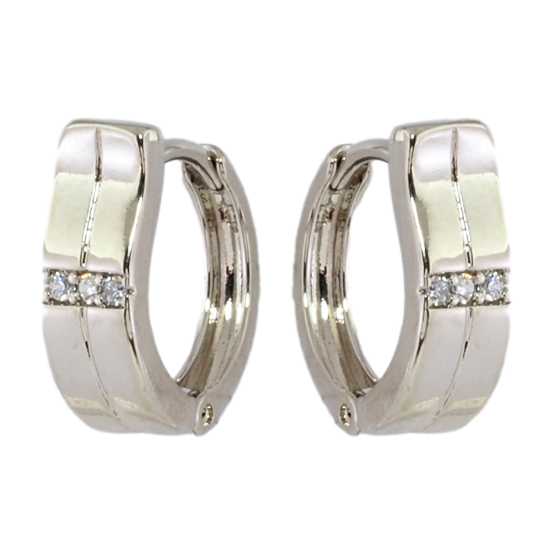 Сережки Xuping Родій колечка Візерунок із цирконієм фото №1